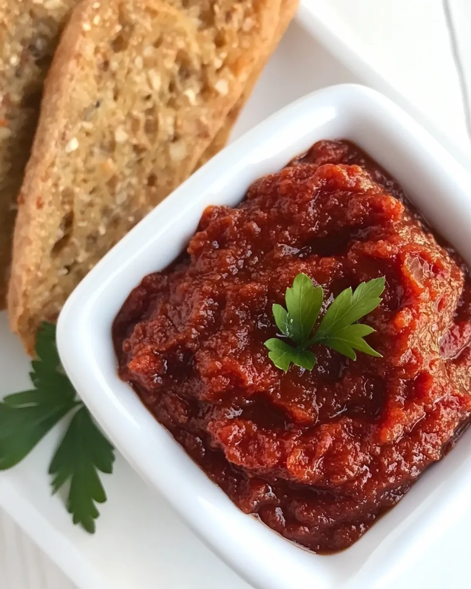 Delicious Sun Dried Tomato Spread shot