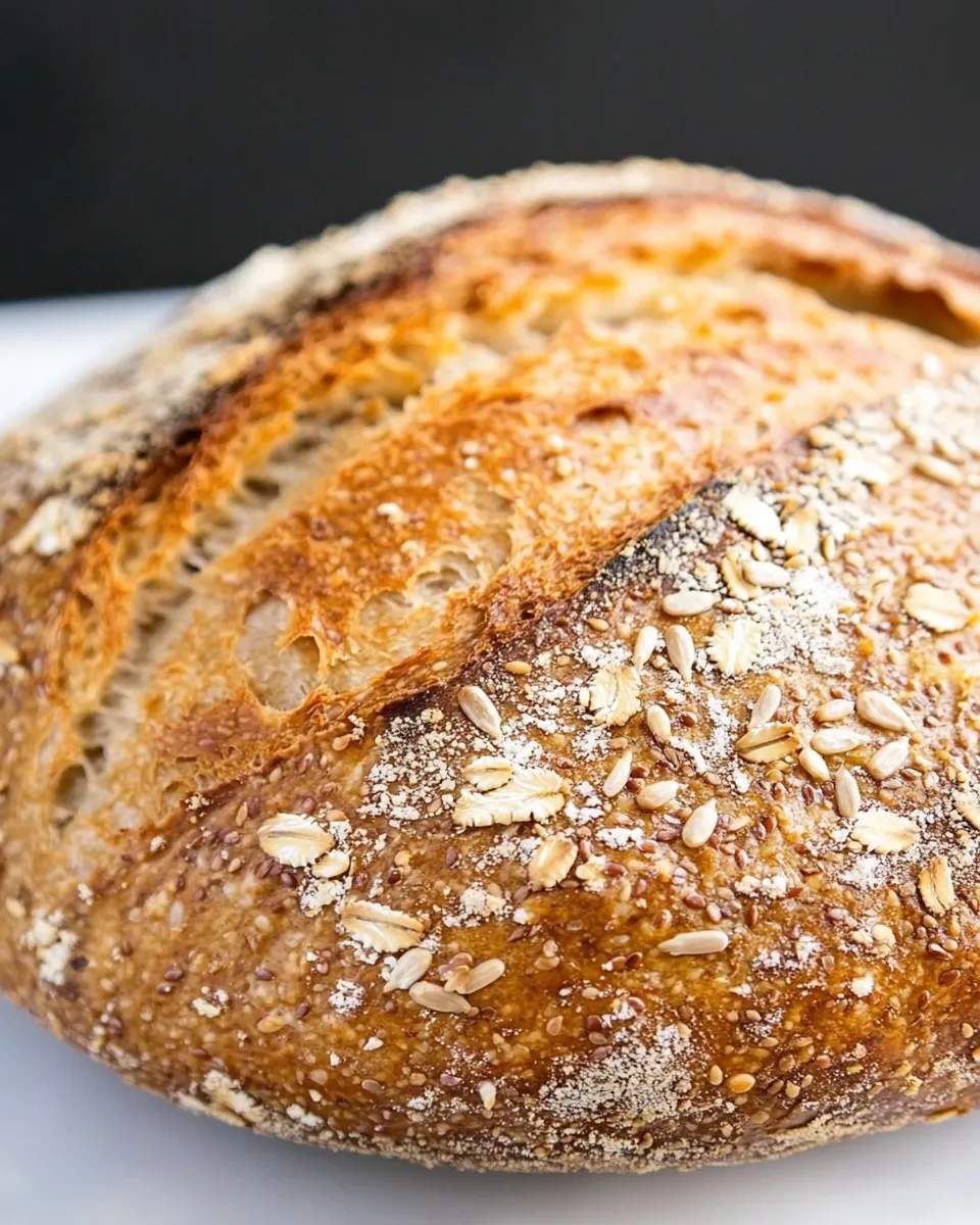 Classic Sunflower and Flax Seeds Whole Wheat Cast Iron Bread image