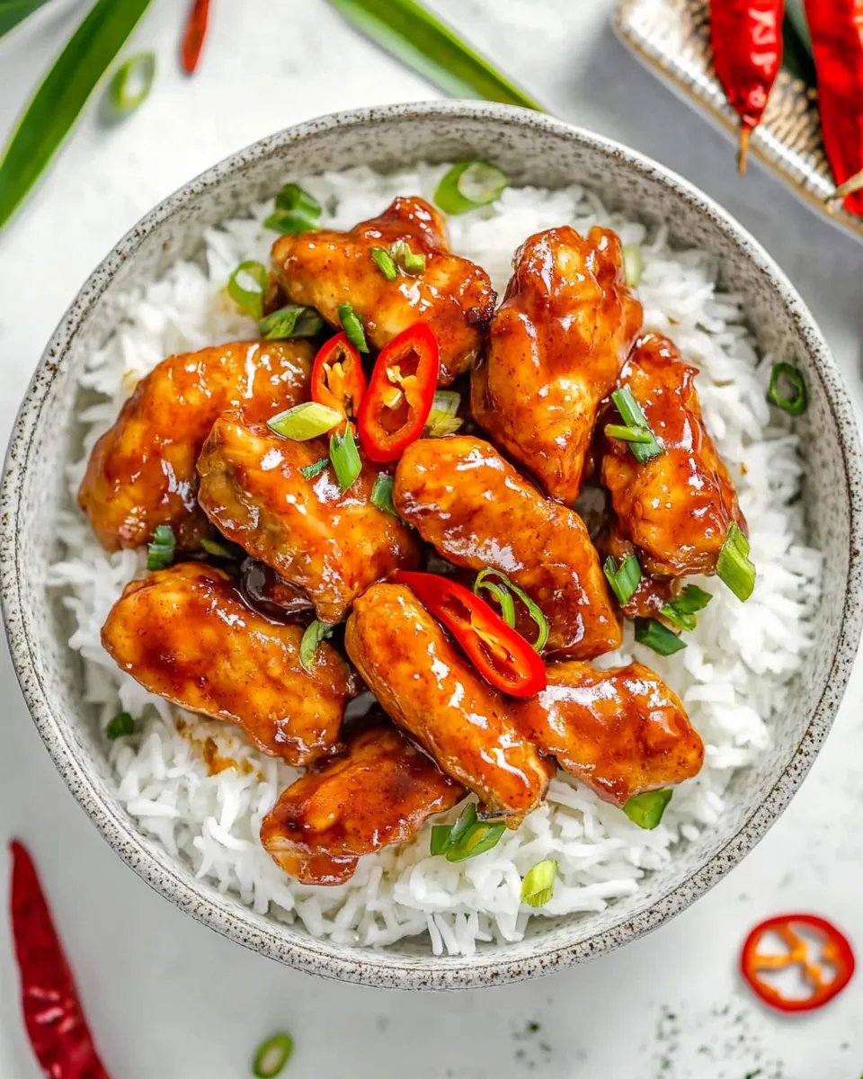 Delicious Sweet Chili Chicken shot