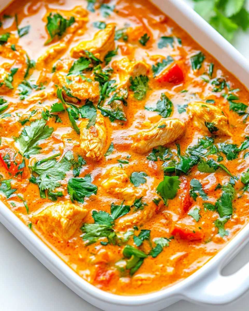 Delicious Thai Chicken Coconut Curry shot