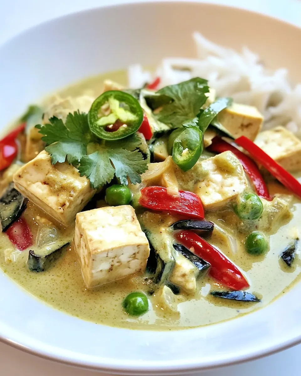 Easy Thai Green Tofu Curry recipe photo