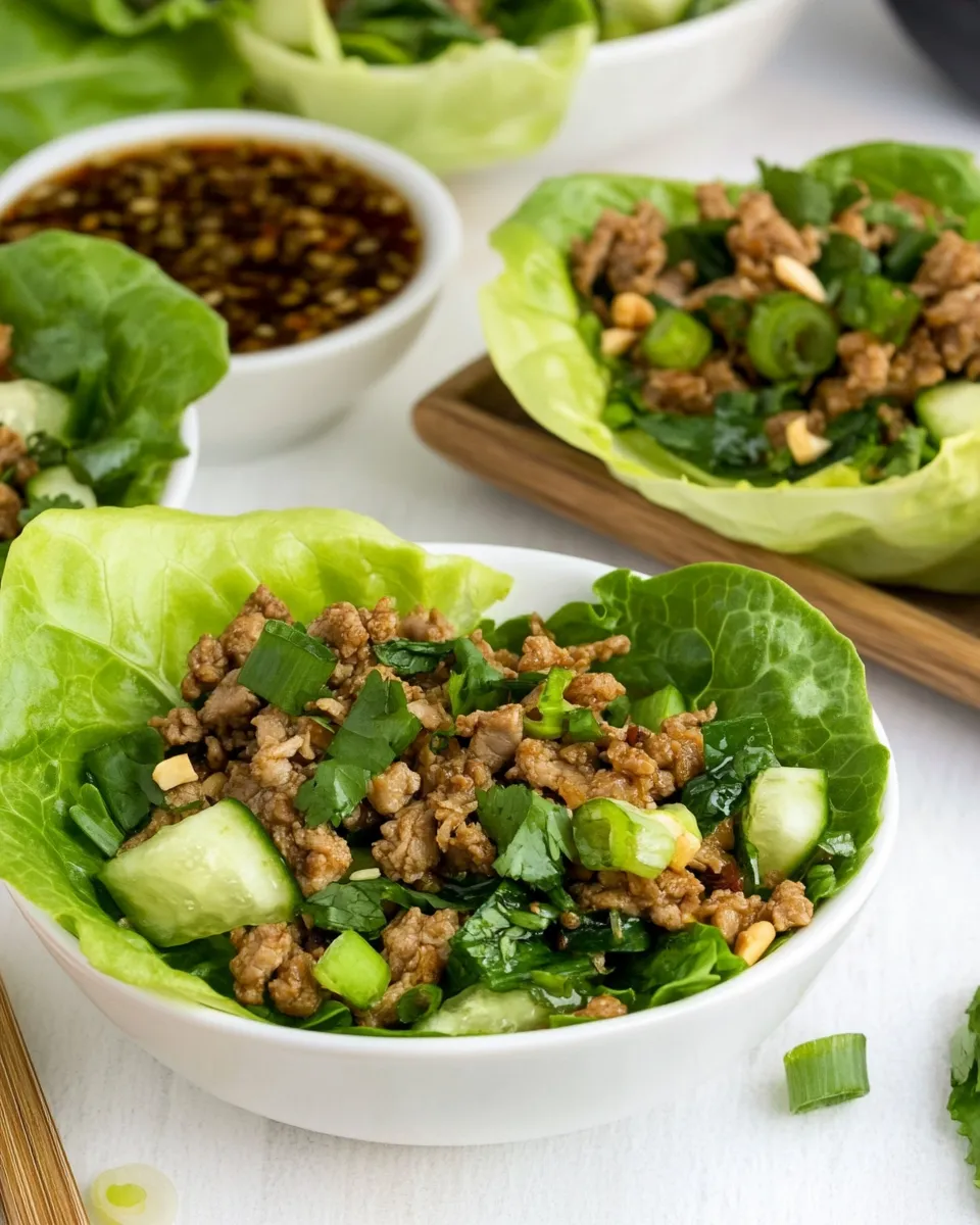 Delicious Thai Turkey Lettuce Wraps image