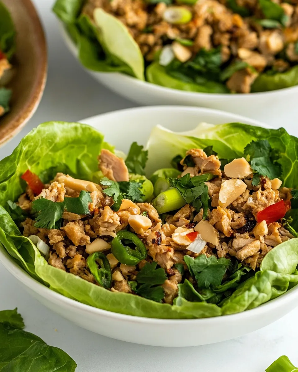 Quick Thai Turkey Lettuce Wraps recipe photo