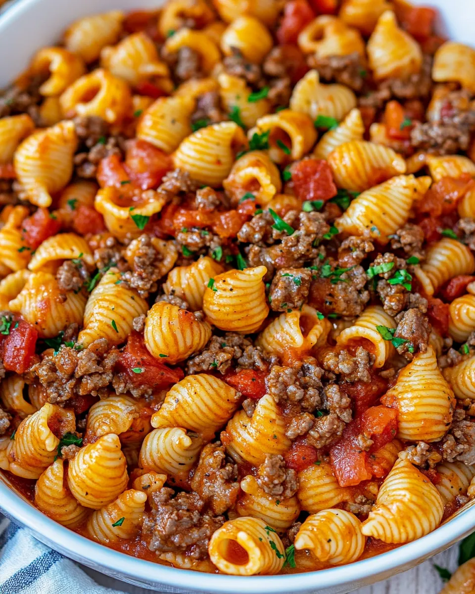 Delicious The BEST Taco Pasta shot