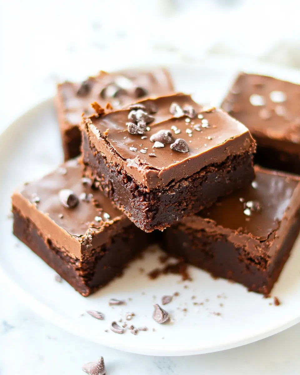 Delicious The Best No Bake Brownies shot