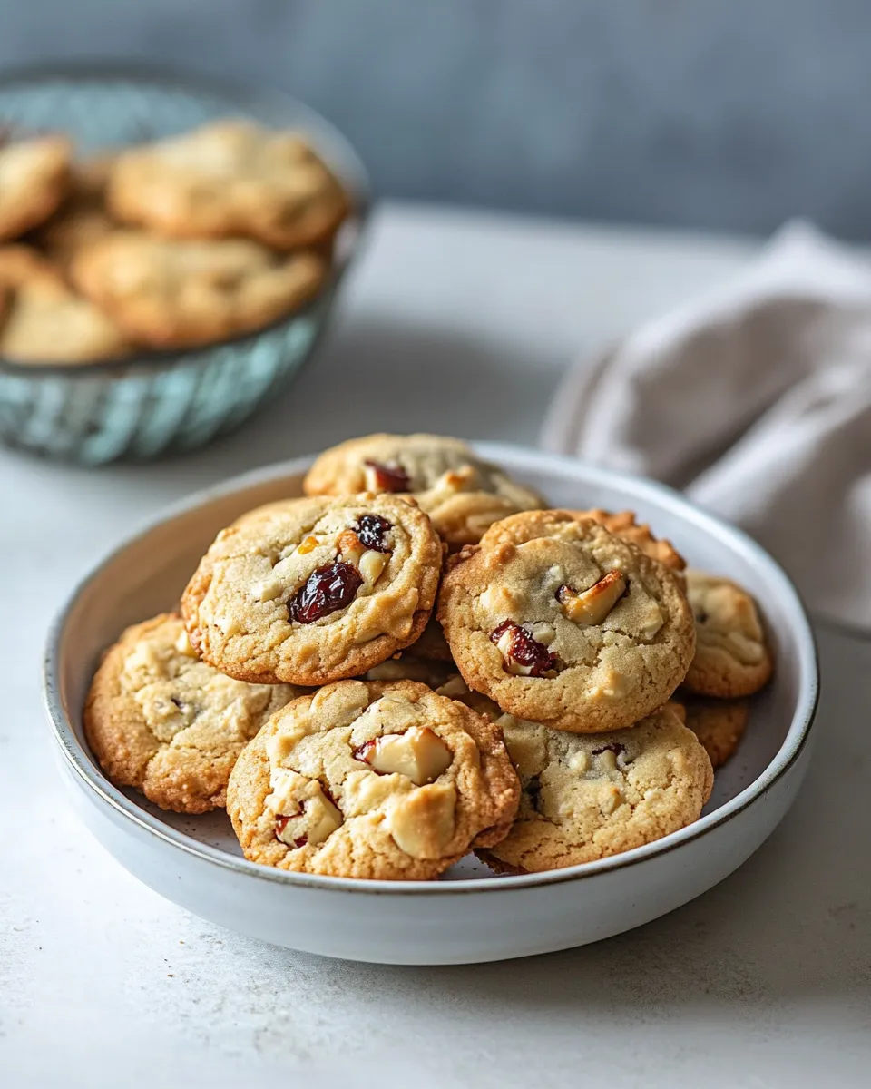 Delicious The best white chocolate, cranberry & macadamia cookies shot