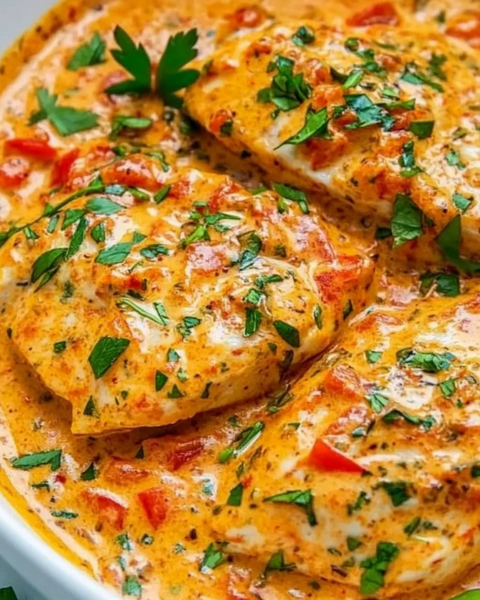 Healthy Tilapia in Roasted Pepper Sauce shot