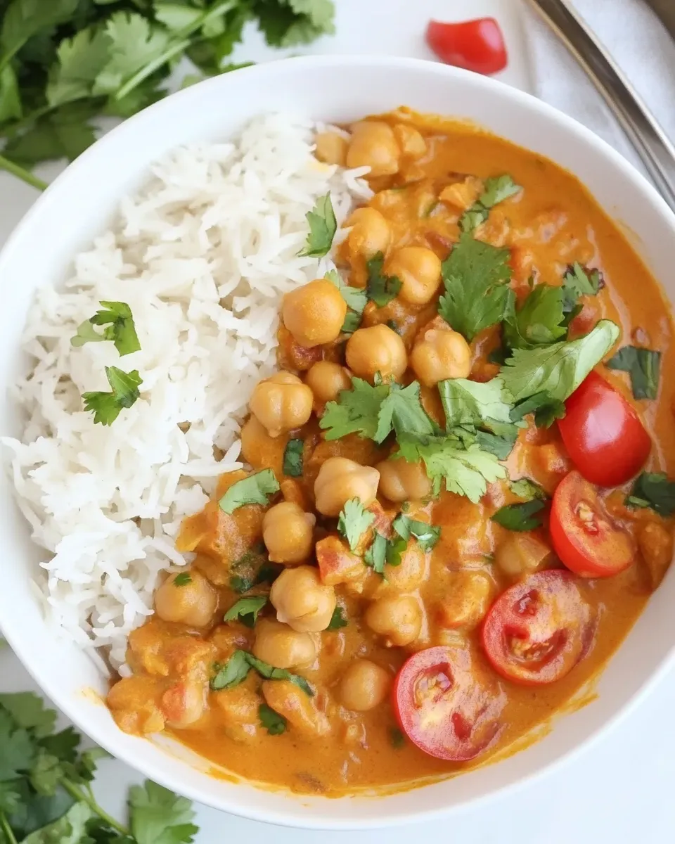 Homemade Tomato Chickpea Curry Recipe photo