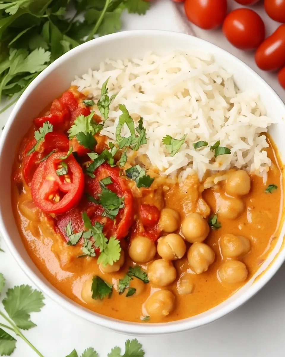 Classic Tomato Chickpea Curry Recipe image