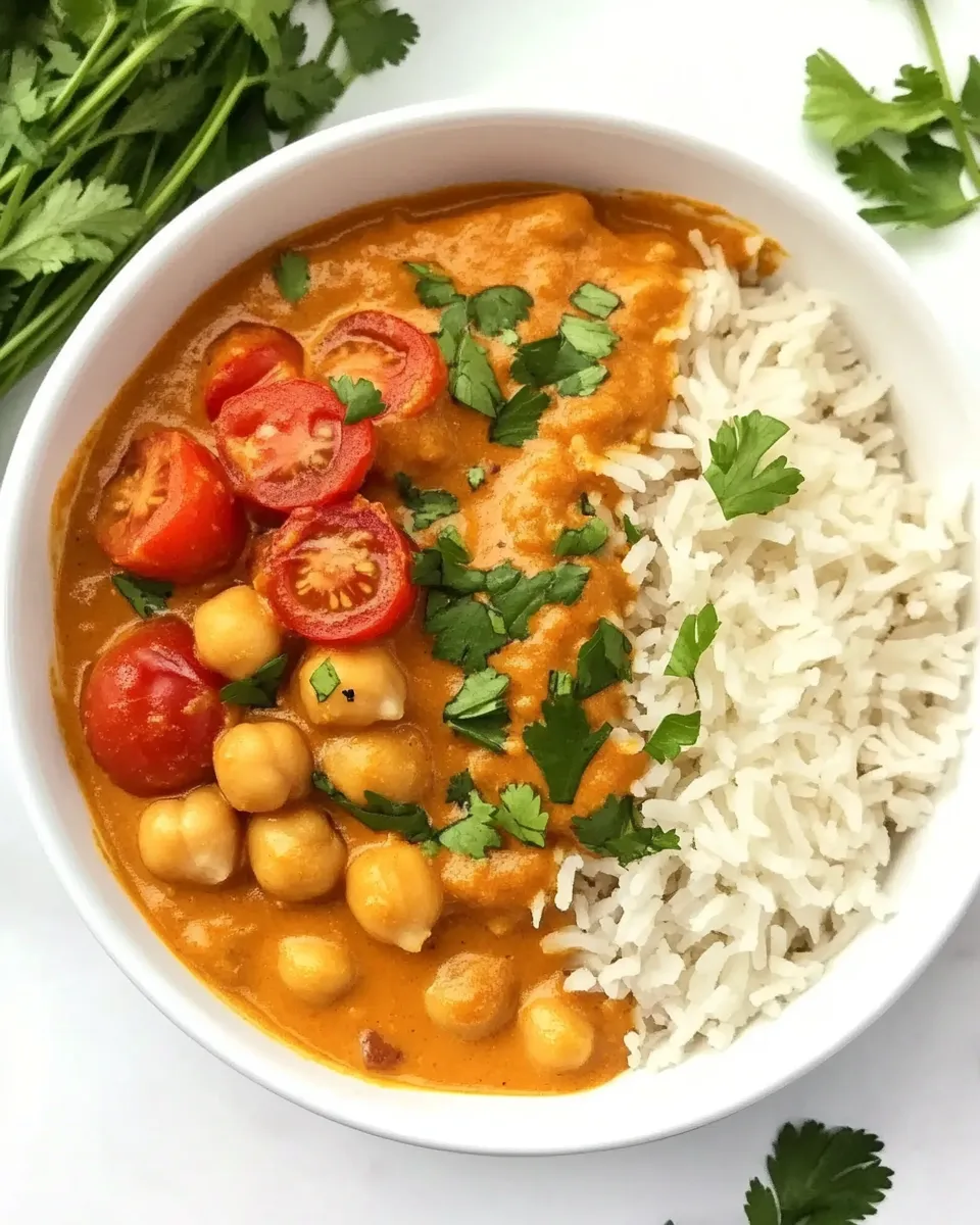 Delicious Tomato Chickpea Curry Recipe dish photo