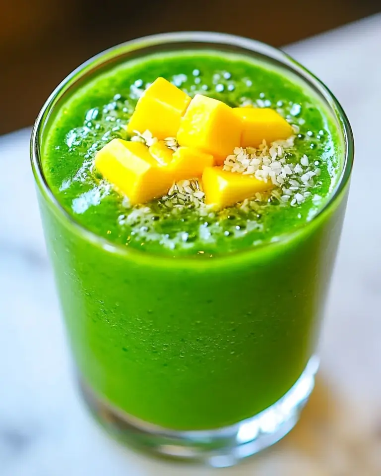 Homemade Tropical Green Smoothie photo