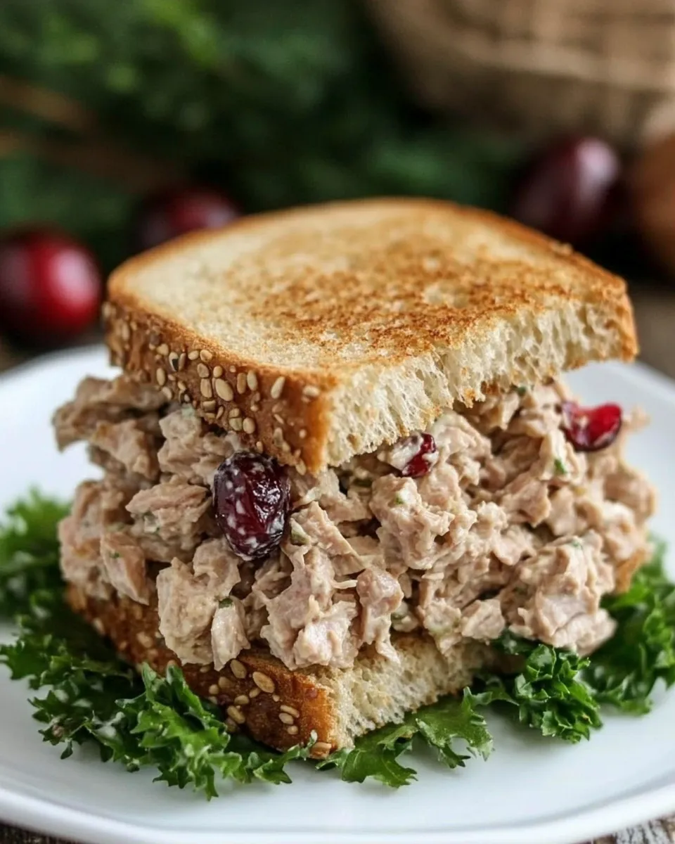 Classic Tuna, Cranberry, Pecan Salad Sandwich image
