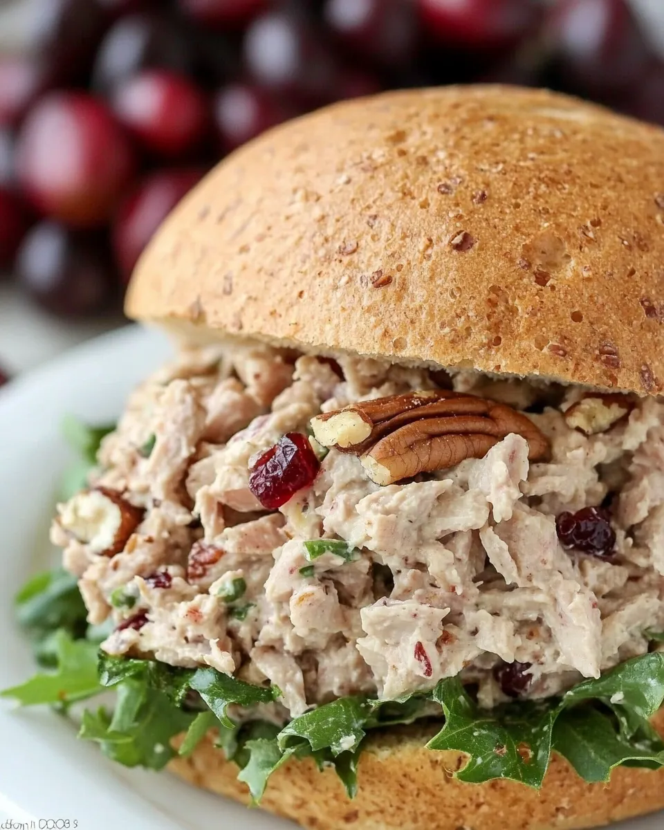 Easy Tuna, Cranberry, Pecan Salad Sandwich recipe photo