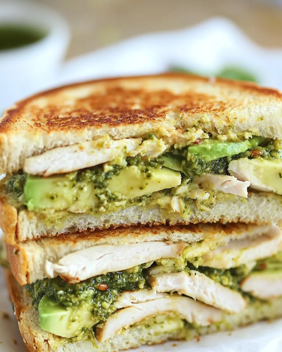 Delicious Turkey Pesto Avocado Sandwich image
