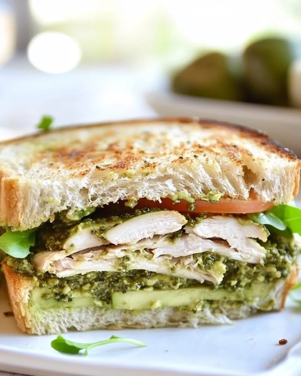 Fresh Turkey Pesto Avocado Sandwich recipe photo