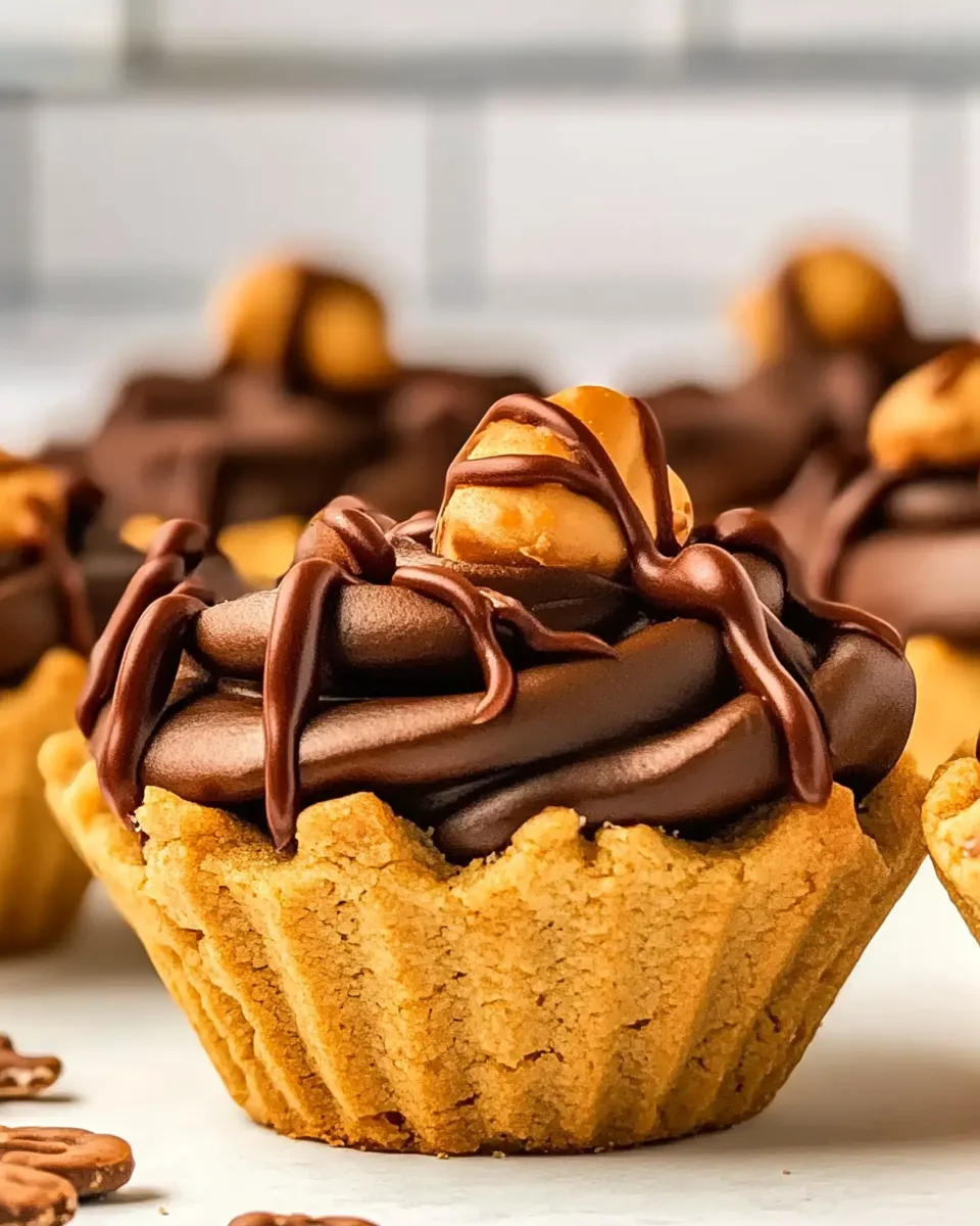 Easy Turtle Cookie Cups recipe photo