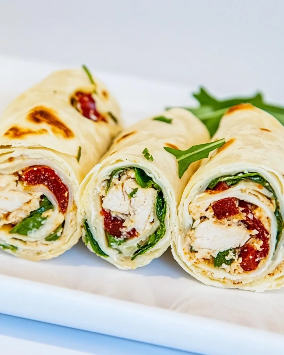 Homemade Tuscan Chicken Pinwheels photo