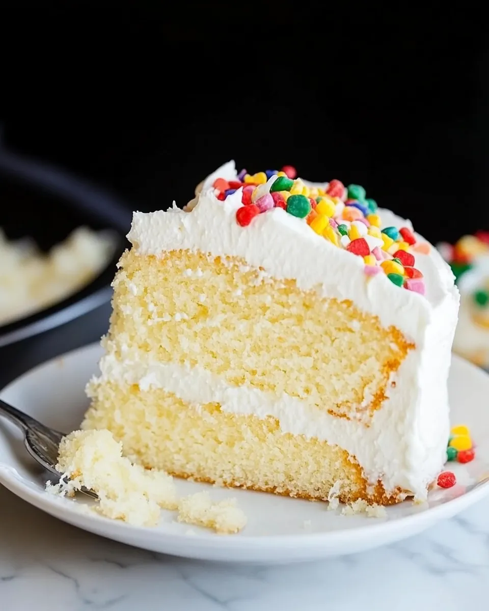 Easy Vanilla Cake Recipe shot