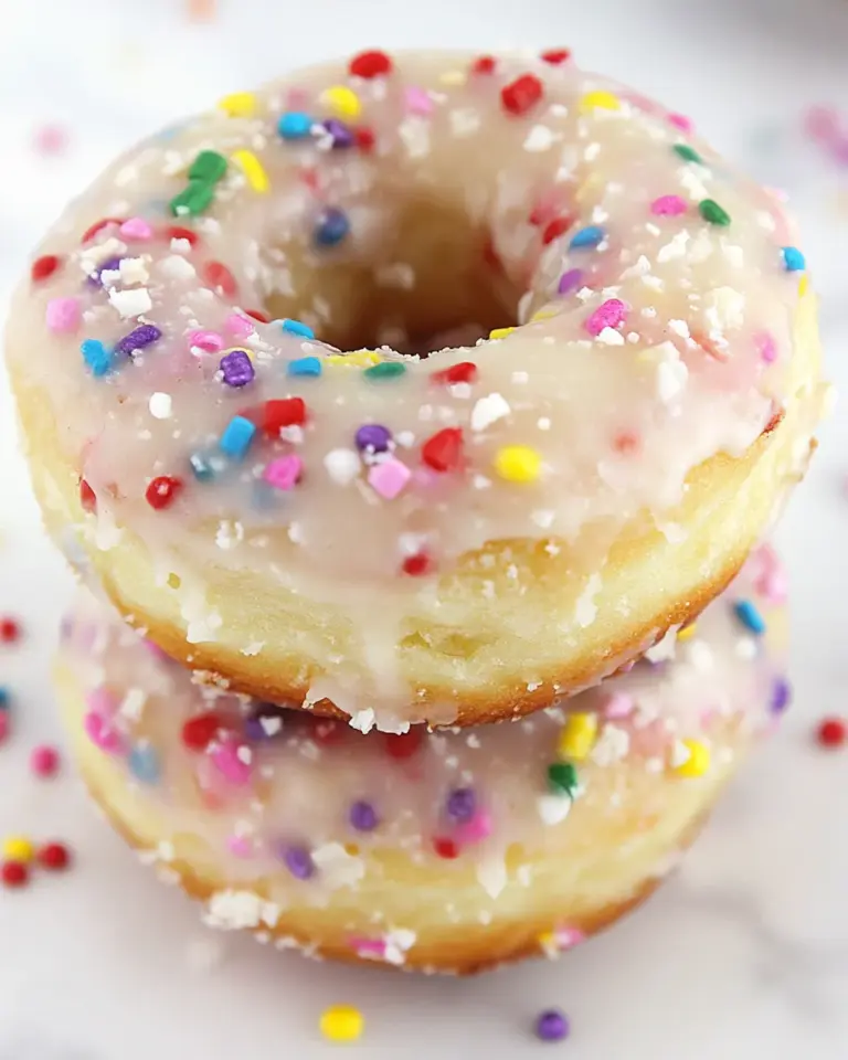 Homemade Vanilla Frosted Funfetti Donuts (Baked and Super Easy) photo