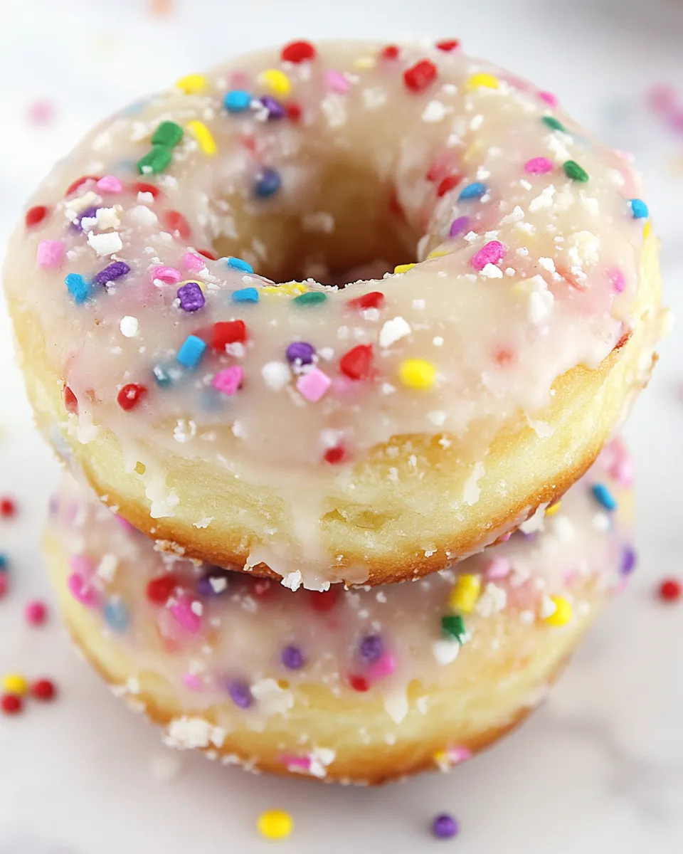 Homemade Vanilla Frosted Funfetti Donuts (Baked and Super Easy) photo