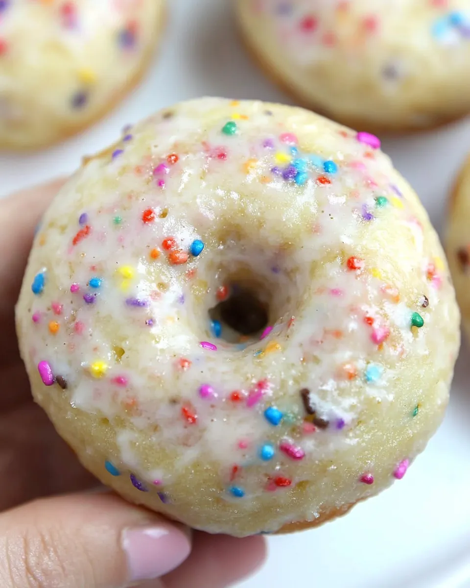 Easy Vanilla Frosted Funfetti Donuts (Baked and Super Easy) recipe photo