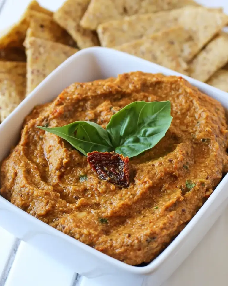 Homemade White Bean & Sun-dried Tomato Pesto Dip recipe photo