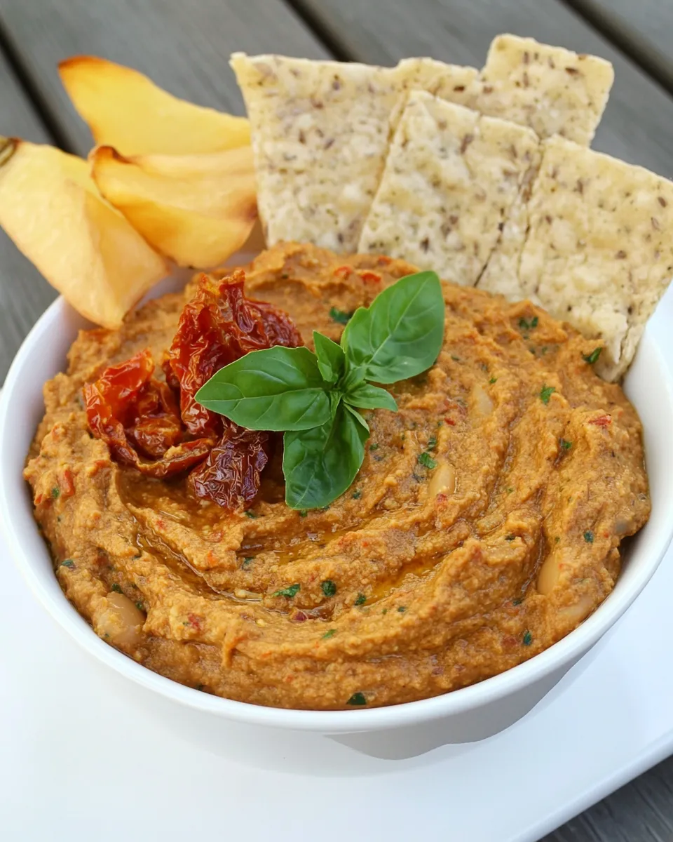 Delicious White Bean & Sun-dried Tomato Pesto Dip dish photo