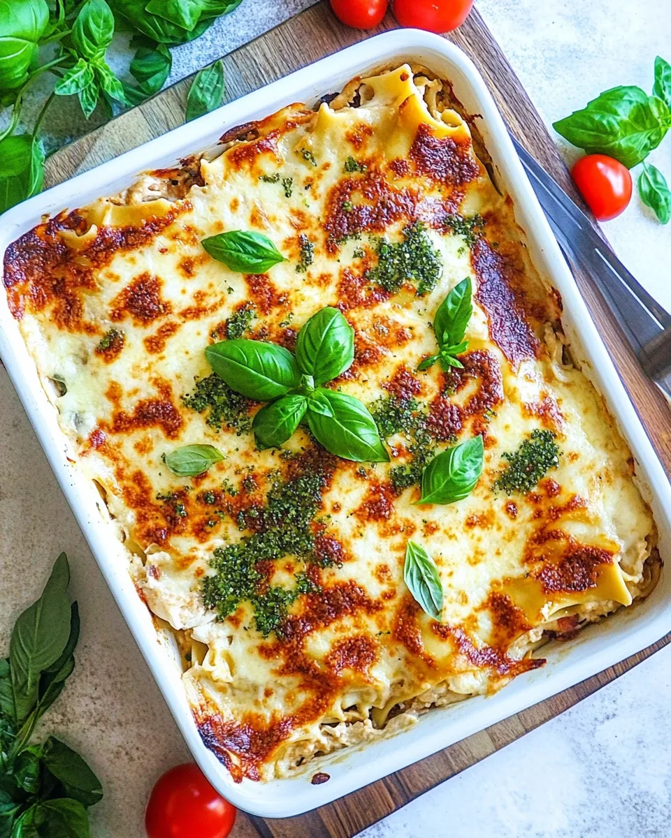 Homemade White Chicken Lasagna (Caprese Chicken Lasagna) recipe photo