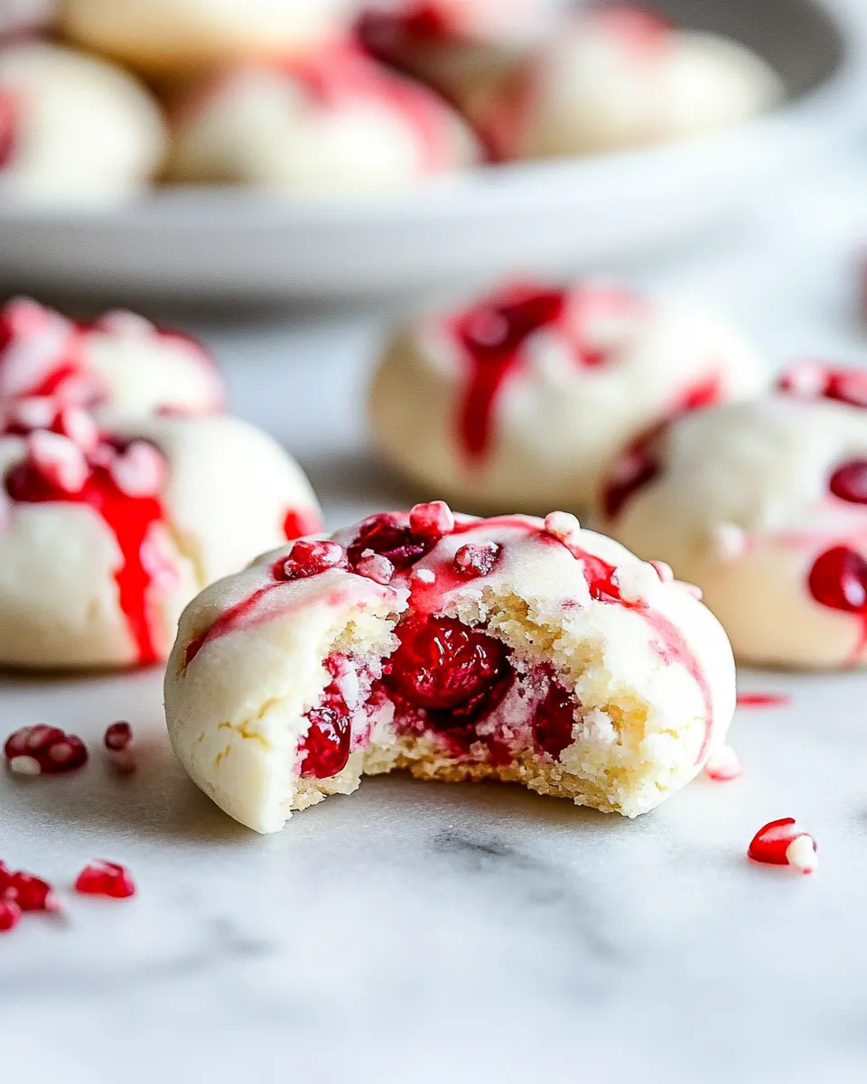 Easy White Chocolate Cherry Shortbread Cookies recipe photo