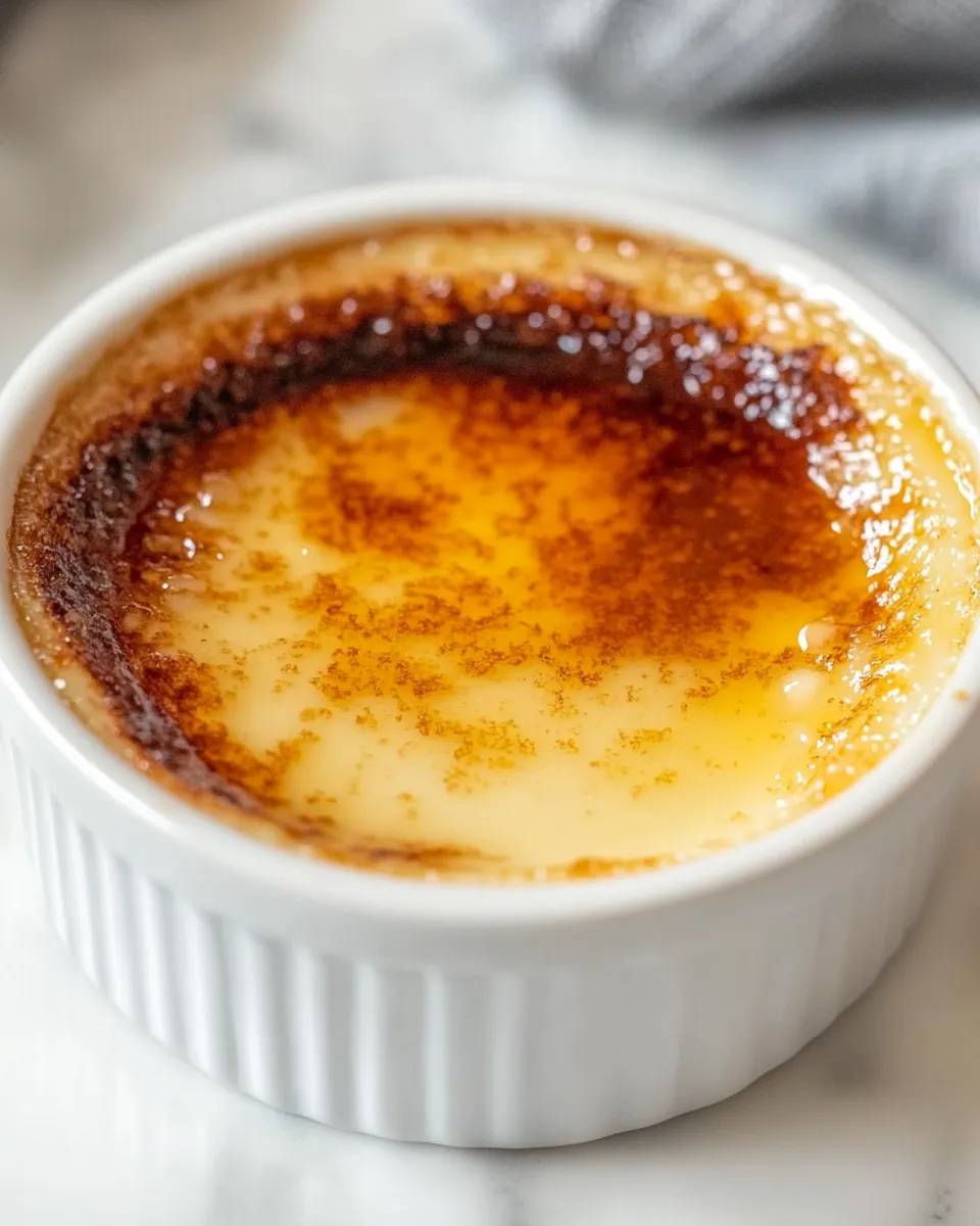 Homemade White Chocolate Creme Brulee photo