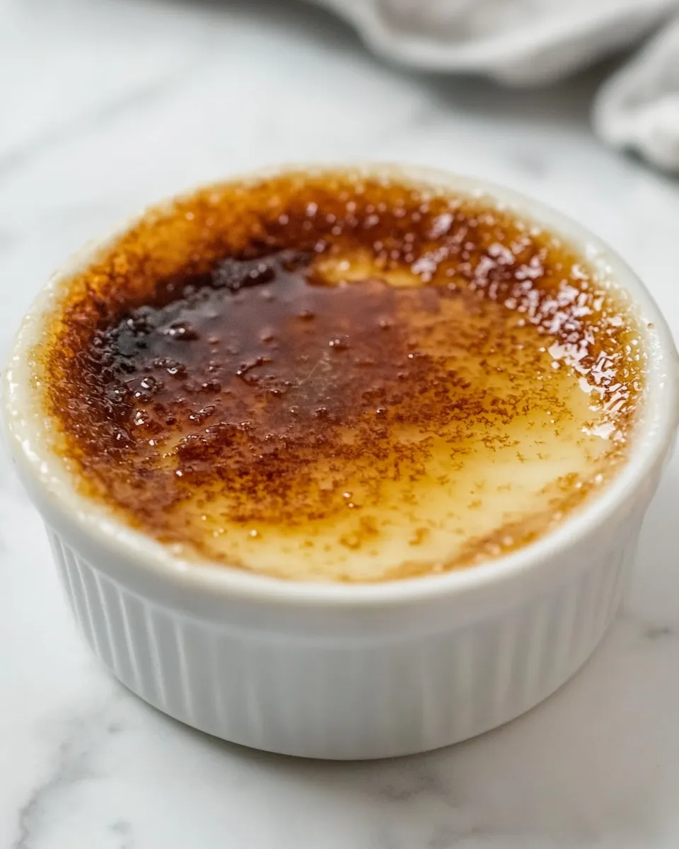 Delicious White Chocolate Creme Brulee shot
